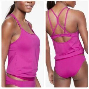 ATHLETA Cross Back Blousy Swim Tankini